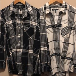 Bundle of banana republic flannel shirts